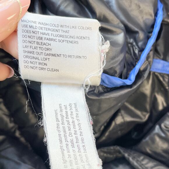 Calvin Klein Womens M Packable Down Quilted Puffer‎ Jacket Full Zip Black Travel - Picture 12 of 12